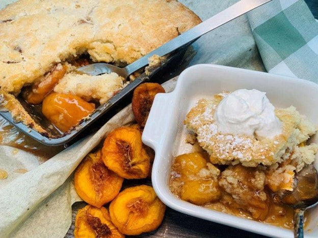 California Dried Peach Cobbler