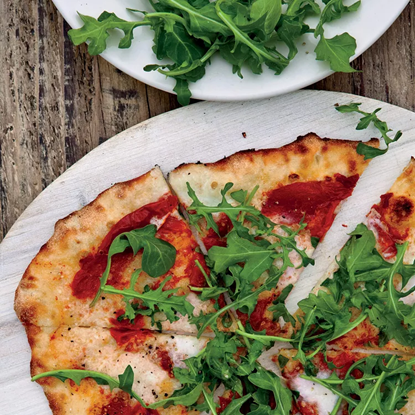 Sun Dried Tomato and Arugula Pizza
