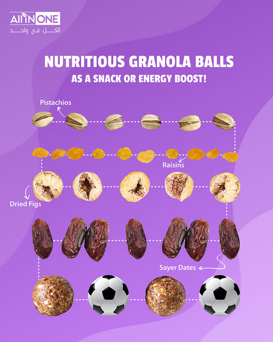 Indulge in the nutty goodness and wholesomeness of these energy-packed granola balls made with pistachios, raisins, dates, dried figs, and honey! figs are a good source of calcium, vitamin K, and potassium.