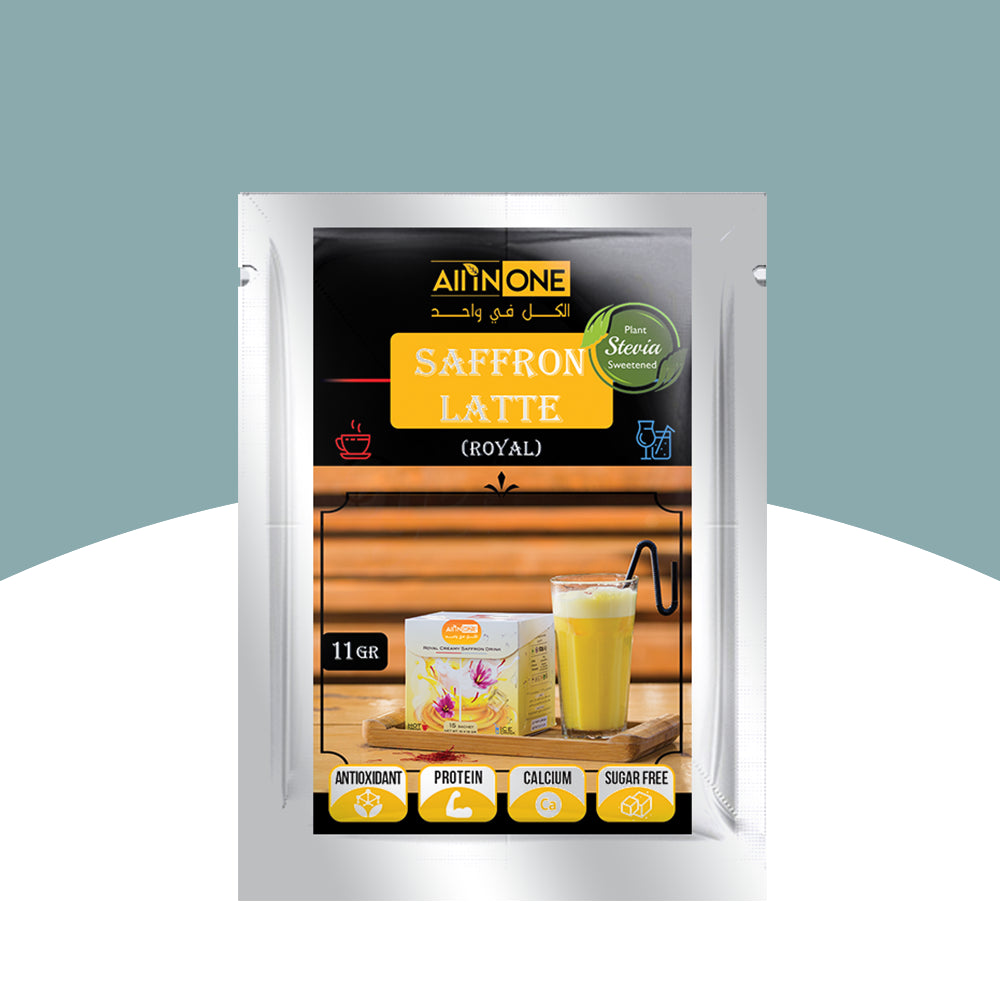 saffron latte sachets, instant drink sachets