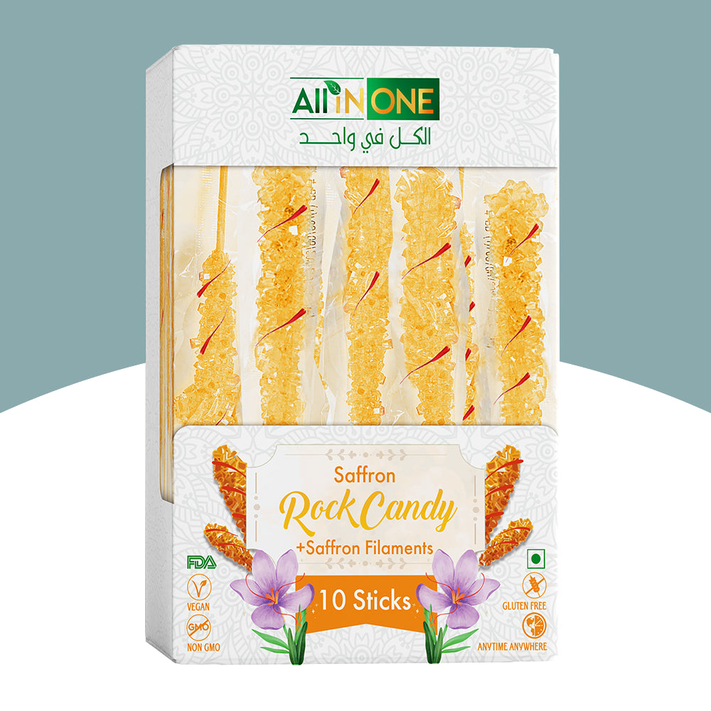 Saffron Candy On Stick With Saffron Filaments